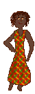 A hand rendered black doll