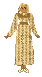 Islamic doll wearing empire waist dress